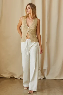 Rena White Denim Pants