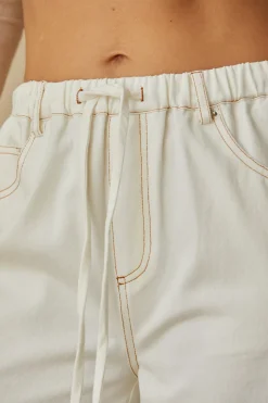 Rena White Denim Pants
