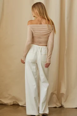 Rena White Denim Pants