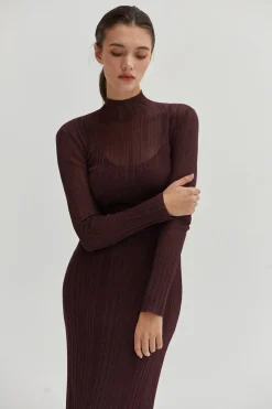 Rexie Sheer Lurex Maxi Dress