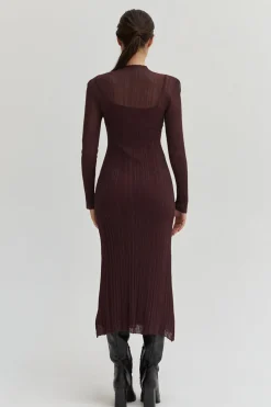 Rexie Sheer Lurex Maxi Dress