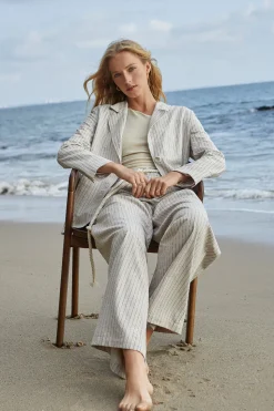 Riley Cotton Stripe Blazer