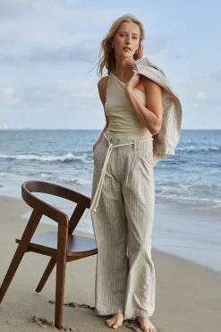 Riley Cotton Stripe Pants