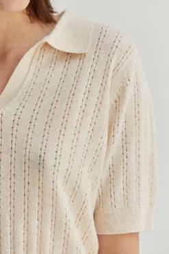 Saman Pointelle Knit Top