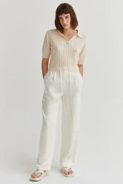 Saman Pointelle Knit Top
