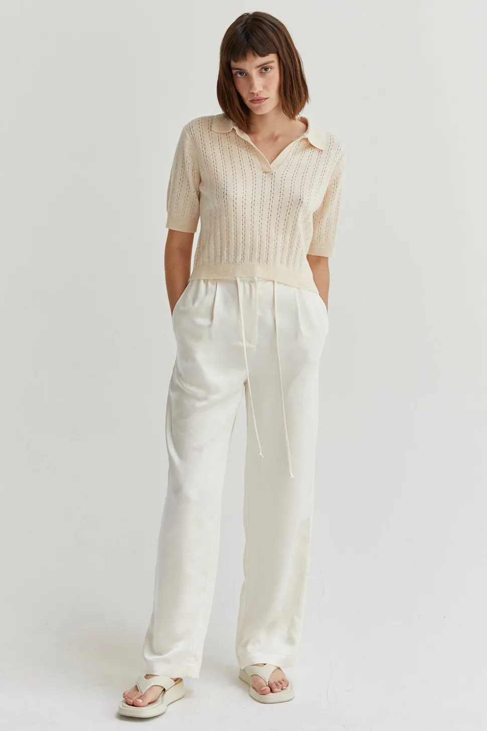 Saman Pointelle Knit Top