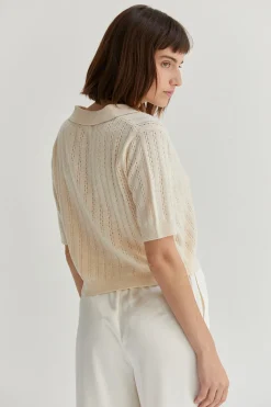 Saman Pointelle Knit Top