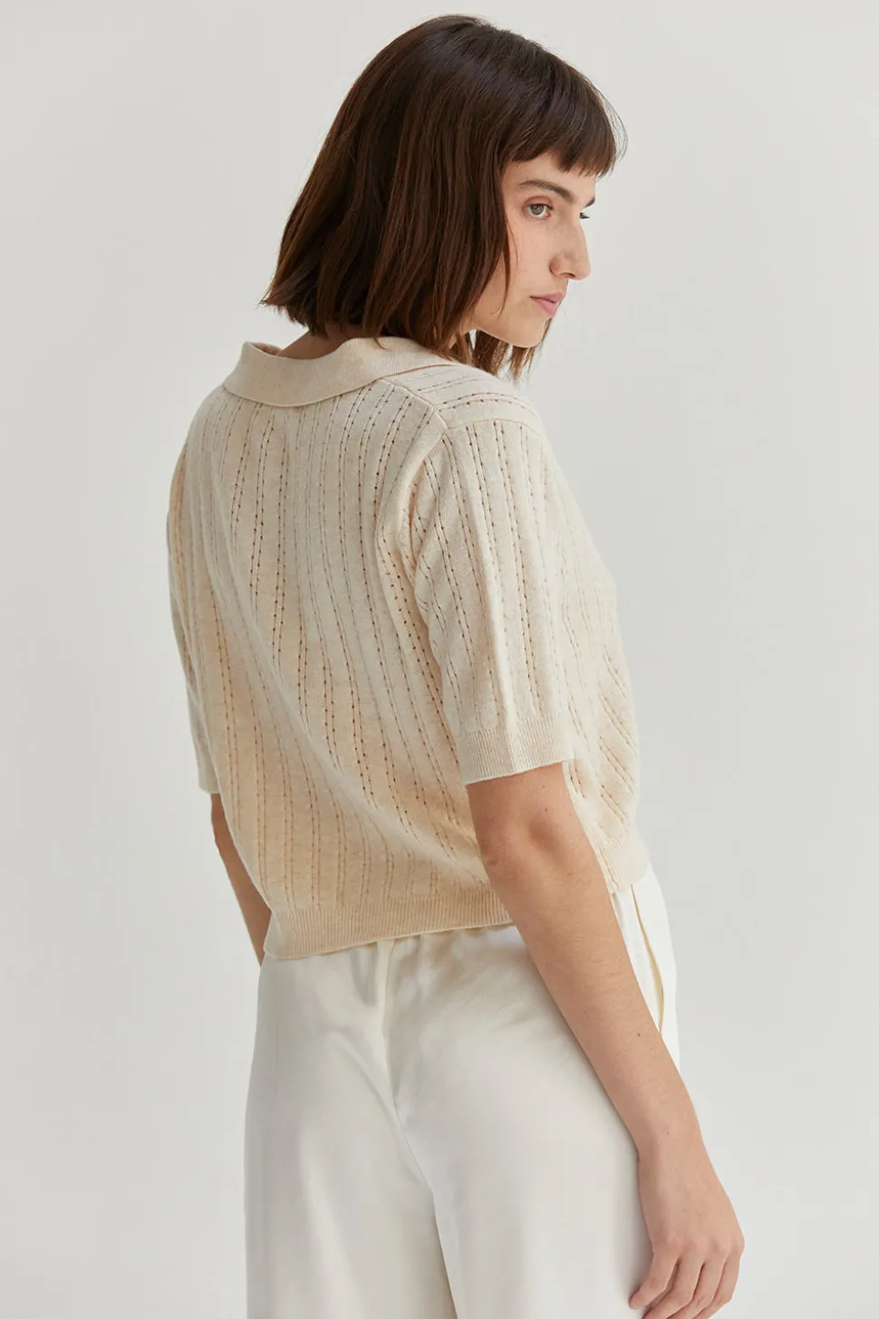 Saman Pointelle Knit Top