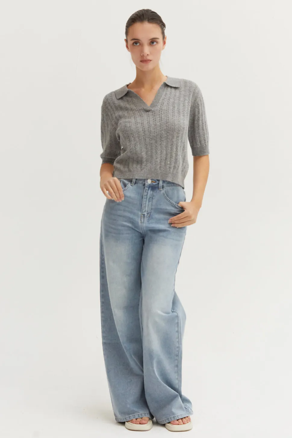 Saman Pointelle Knit Top