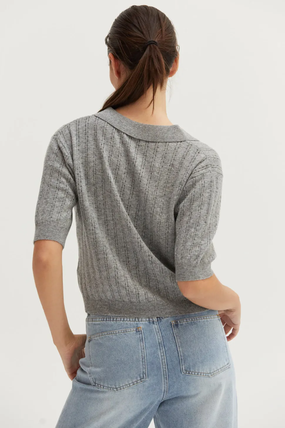 Saman Pointelle Knit Top