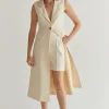 Sasha Sleeveless Long Blazer