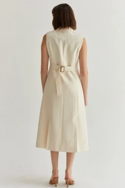 Sasha Sleeveless Long Blazer