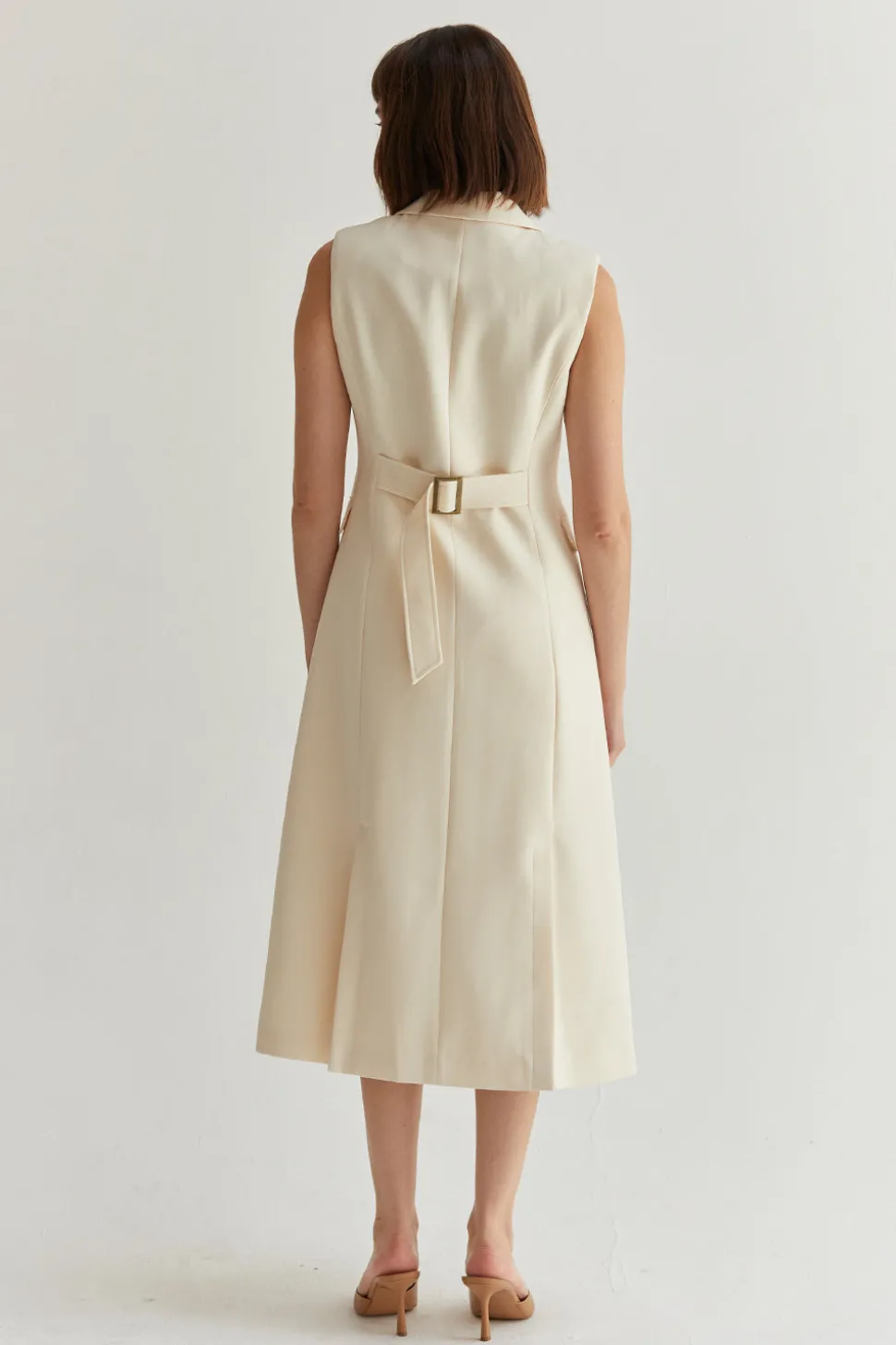 Sasha Sleeveless Long Blazer