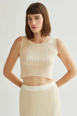 Sawyer Pleated Knit Tank Top