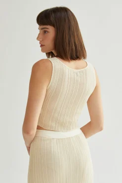 Sawyer Pleated Knit Tank Top