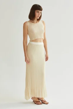 Shirley Pleated Knit Skirt