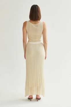 Shirley Pleated Knit Skirt