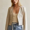 Sofia Crop Open Blazer