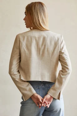 Sofia Crop Open Blazer