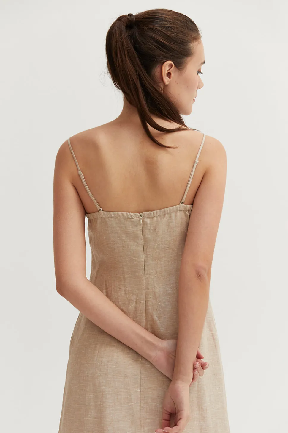 Sofia Linen Midi Dress