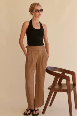 Swan Wide Leg Tencel Trousers