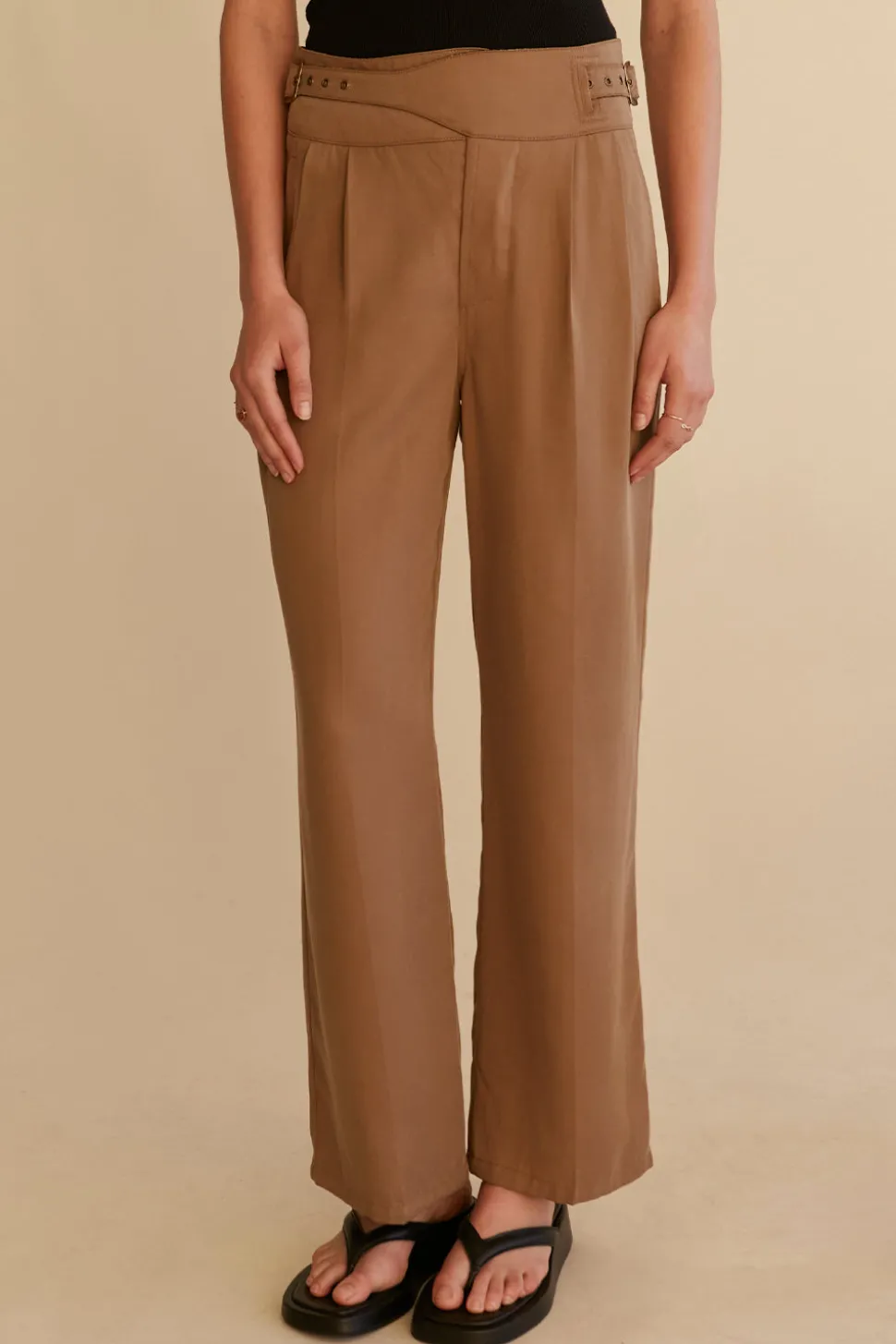 Swan Wide Leg Tencel Trousers