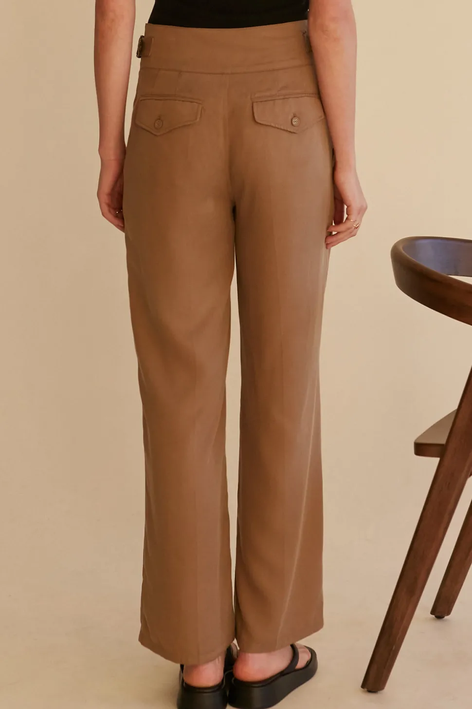 Swan Wide Leg Tencel Trousers