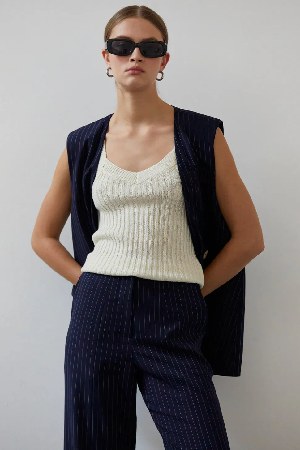 Valencia Pinstripe Blazer Vest