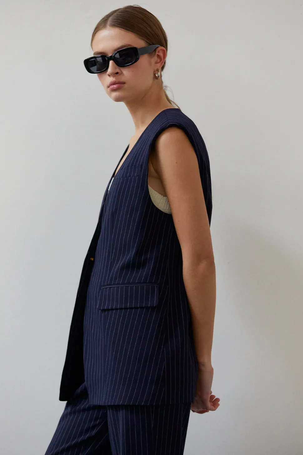 Valencia Pinstripe Blazer Vest