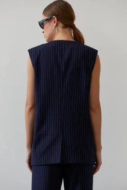 Valencia Pinstripe Blazer Vest