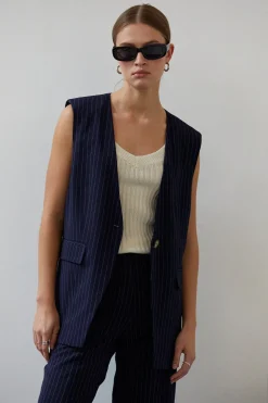 Valencia Pinstripe Blazer Vest