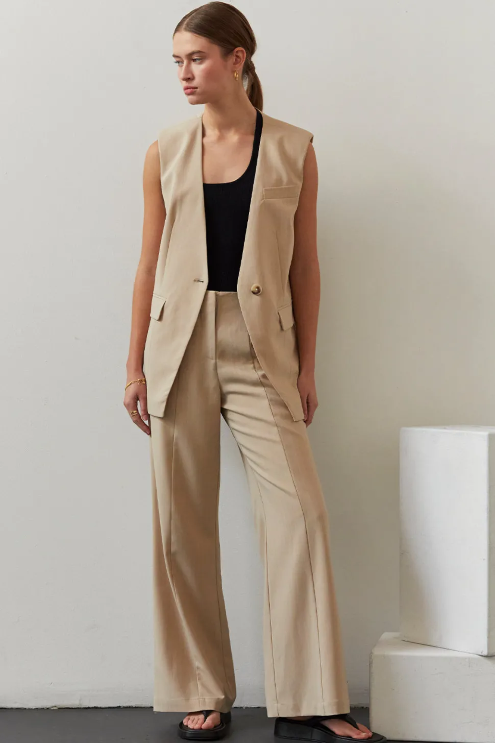 Valencia Pinstripe Blazer Vest