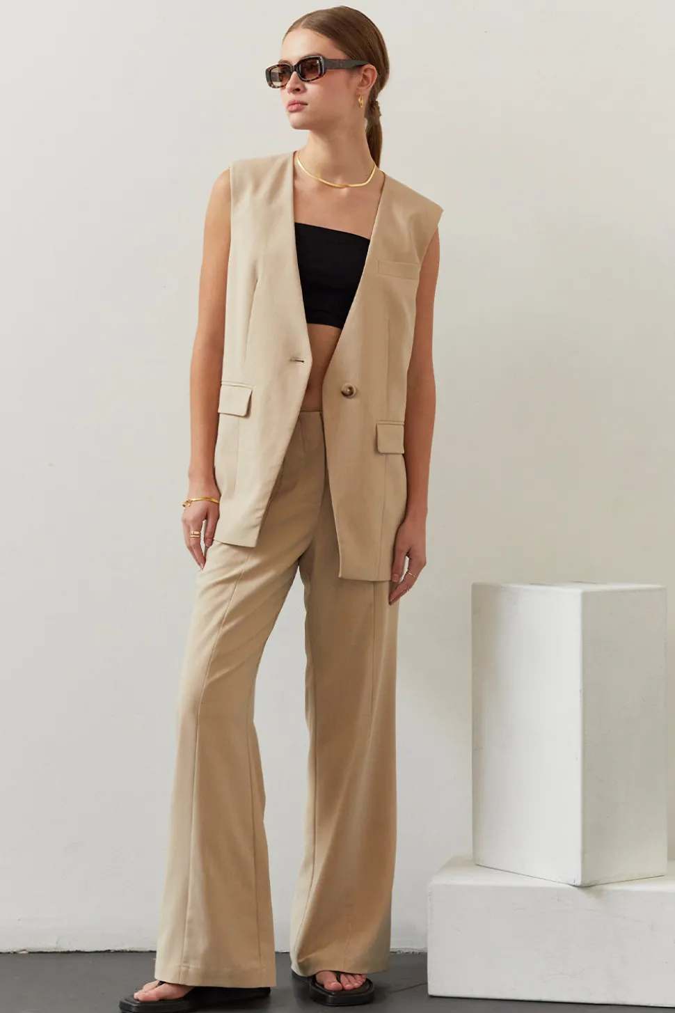 Valencia Pinstripe Trousers