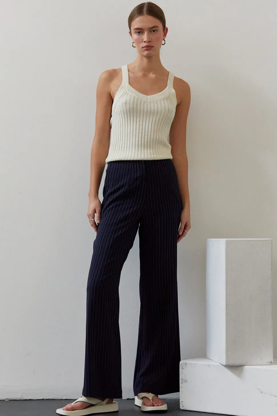 Valencia Pinstripe Trousers