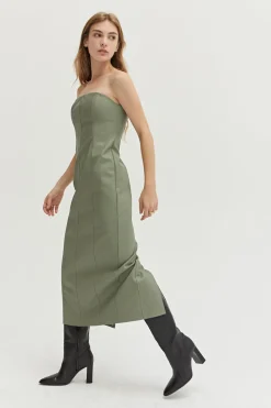 Valentina Vegan Leather Tube Dress