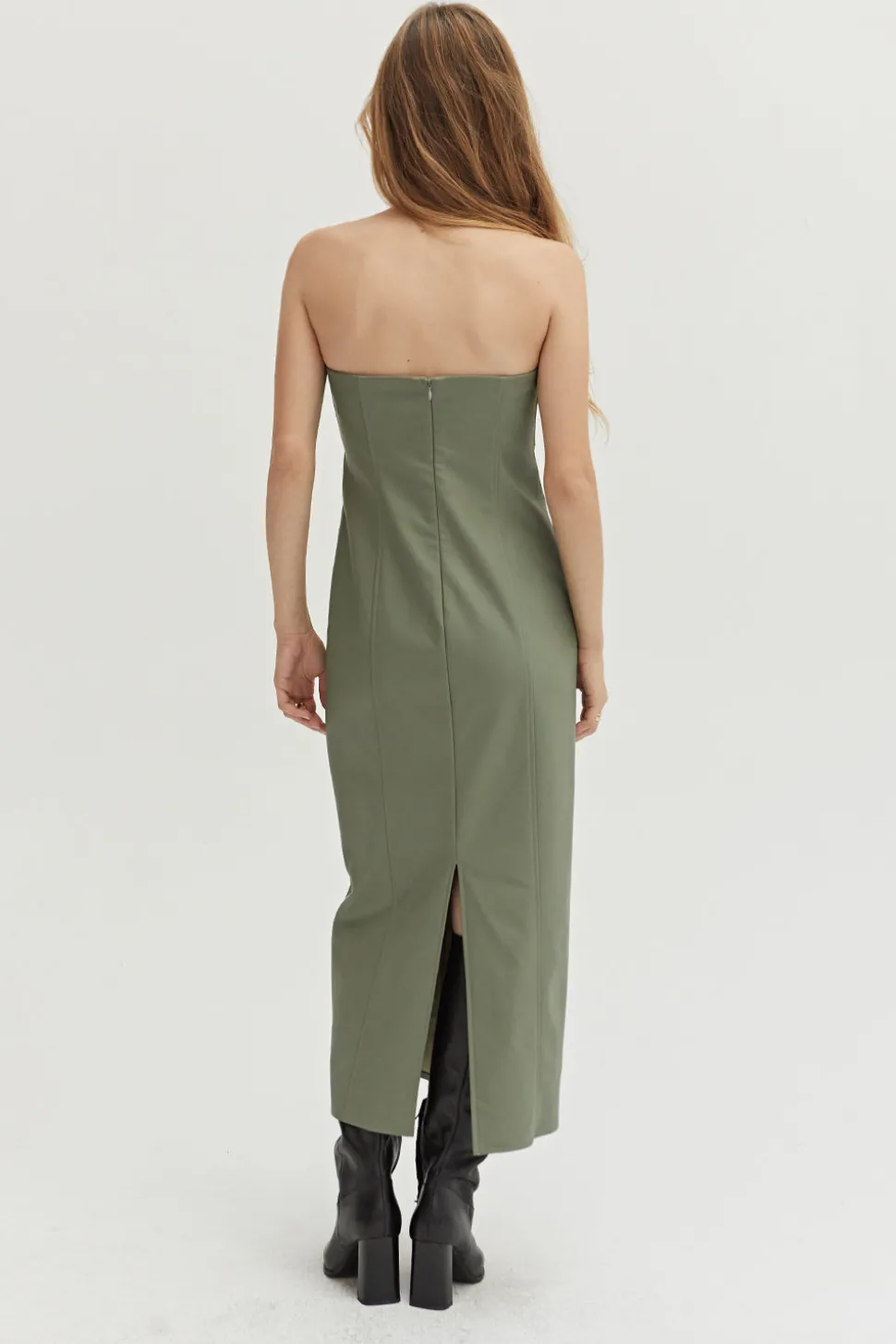 Valentina Vegan Leather Tube Dress