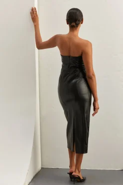 Valentina Vegan Leather Tube Dress