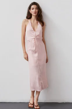 Victoria Satin Midi Dress