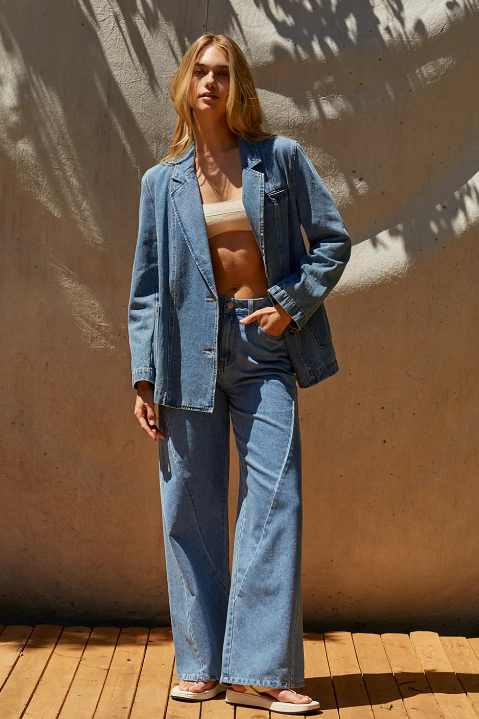 Victoria Wide Leg Denim Pants
