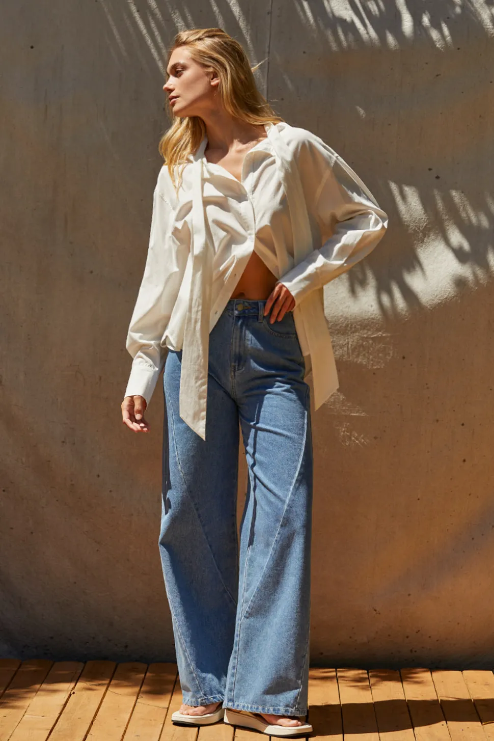 Victoria Wide Leg Denim Pants