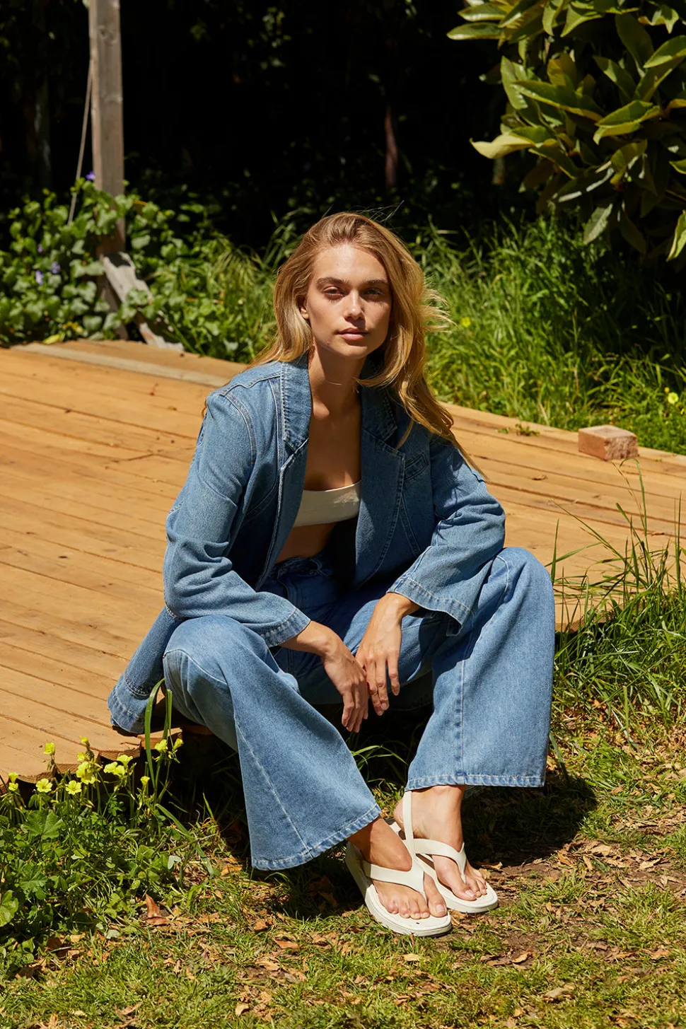 Victoria Wide Leg Denim Pants
