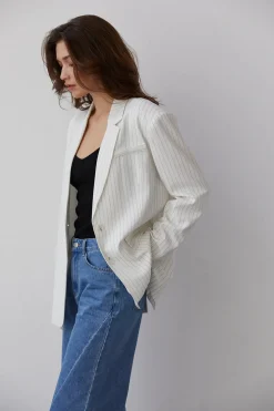 Zhuri Pinstriped Blazer