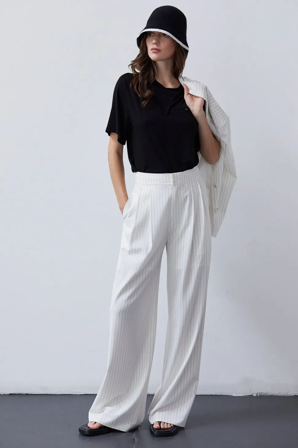 Zhuri Pinstriped Trousers