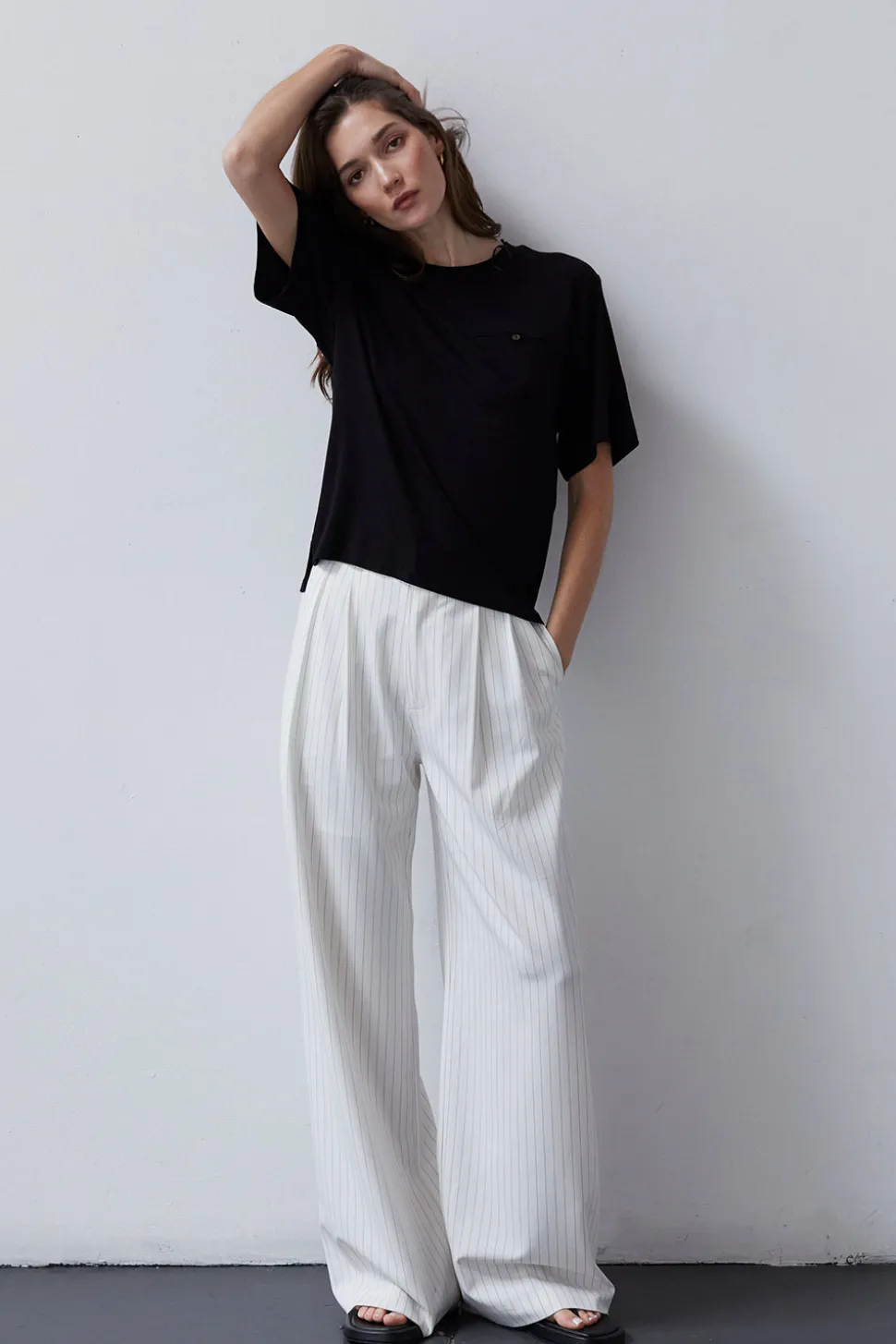 Zhuri Pinstriped Trousers