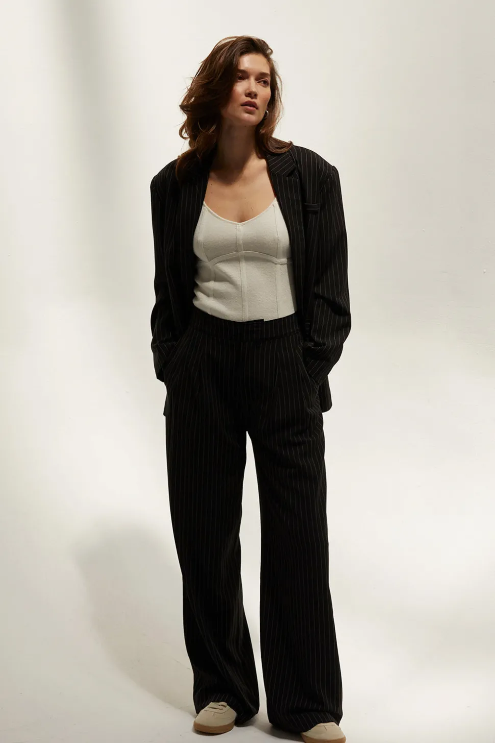 Zhuri Pinstriped Trousers