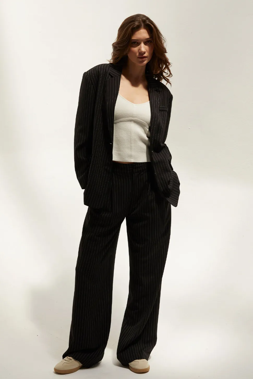 Zhuri Pinstriped Trousers